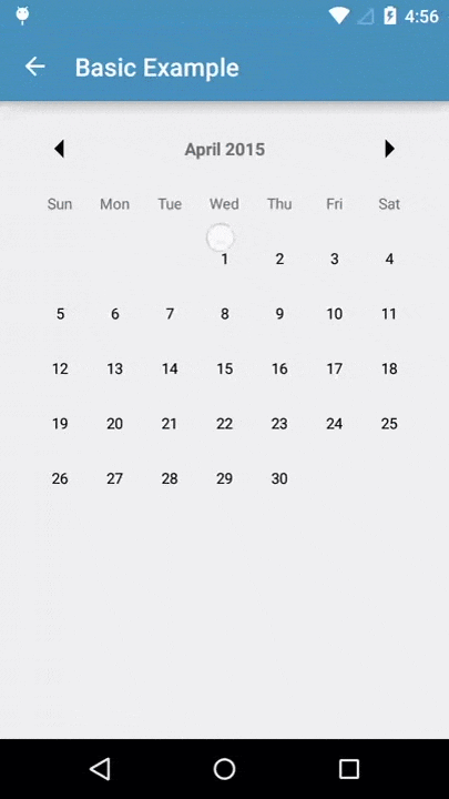 Material Calendar View