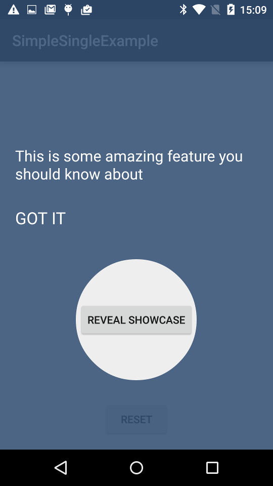 MaterialShowcaseView